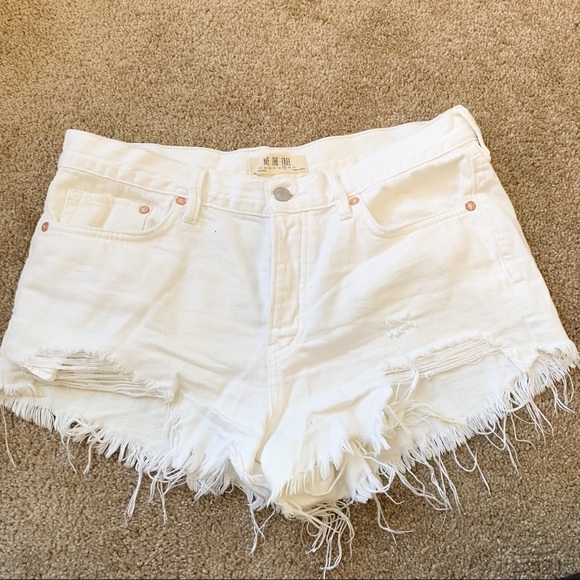 Free People Good Vibrations Cutoff Denim Shorts - Picture 1 of 4